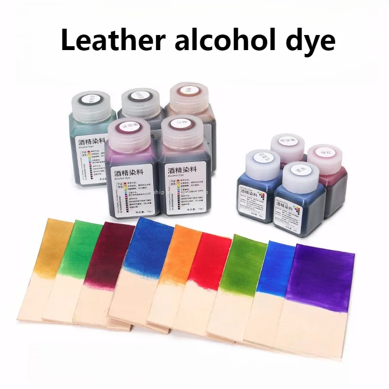 Colorful Alcohol Dye 24-color DIY Leather Carving Dilutable Coloring Colorant 25-70ml Leather Handicraft Making Dyeing Tools