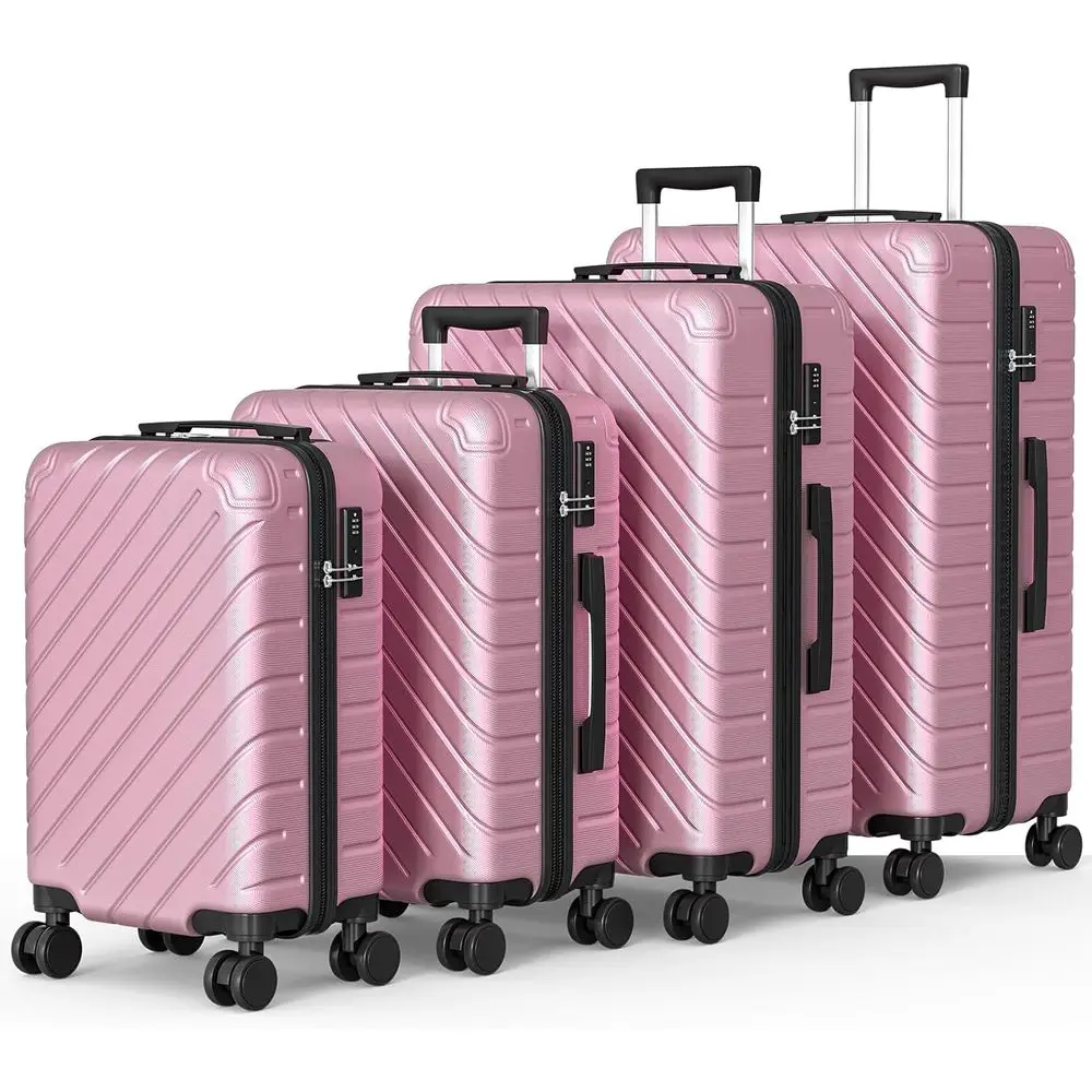 

Expandable 4-Piece Luggage Set with TSA Lock, 360° Spinners, Light Hardshell for Men & Women (18 20 24 28)
