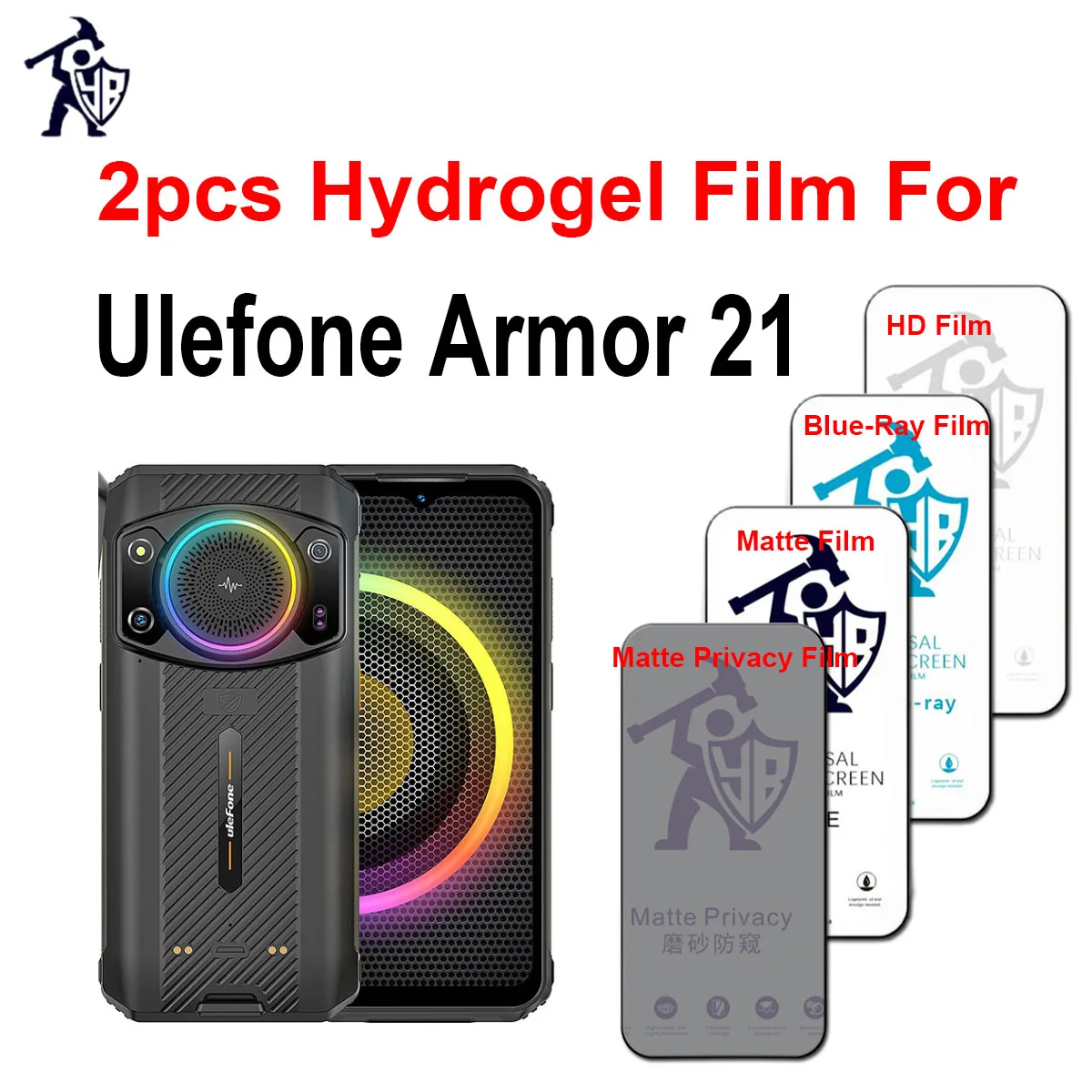 2pcs Matte Screen Protector For Ulefone Armor 21 Full Cover HD Anti Spy Privacy Matte Protection Screen Protector Cover Film