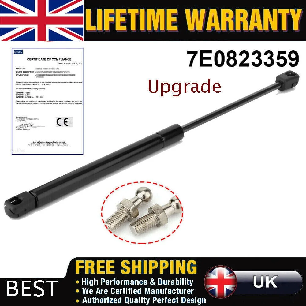 FOR VW T5 TRANSPORTER CARAVELLE 2003- 2015 T5.1 BONNET LIFTER GAS STRUT x2 BALL PINS