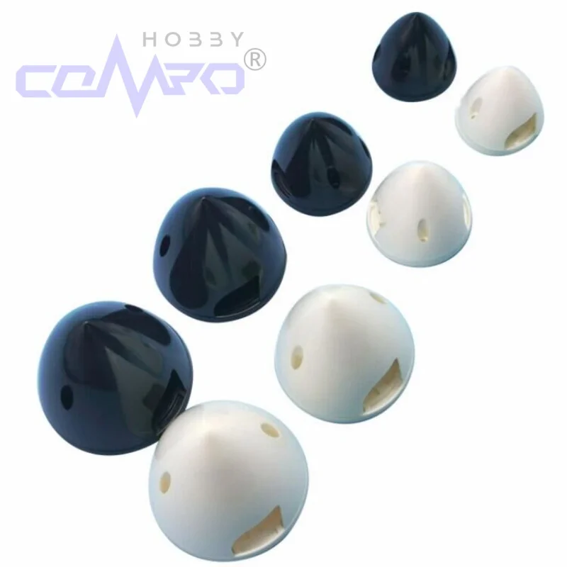 

2Pcs Point Tip Nylon Plastic RC Airplane Prop Propeller 1.5-3 Inch Spinner 2 Blade RC Spare Parts Black/White Color