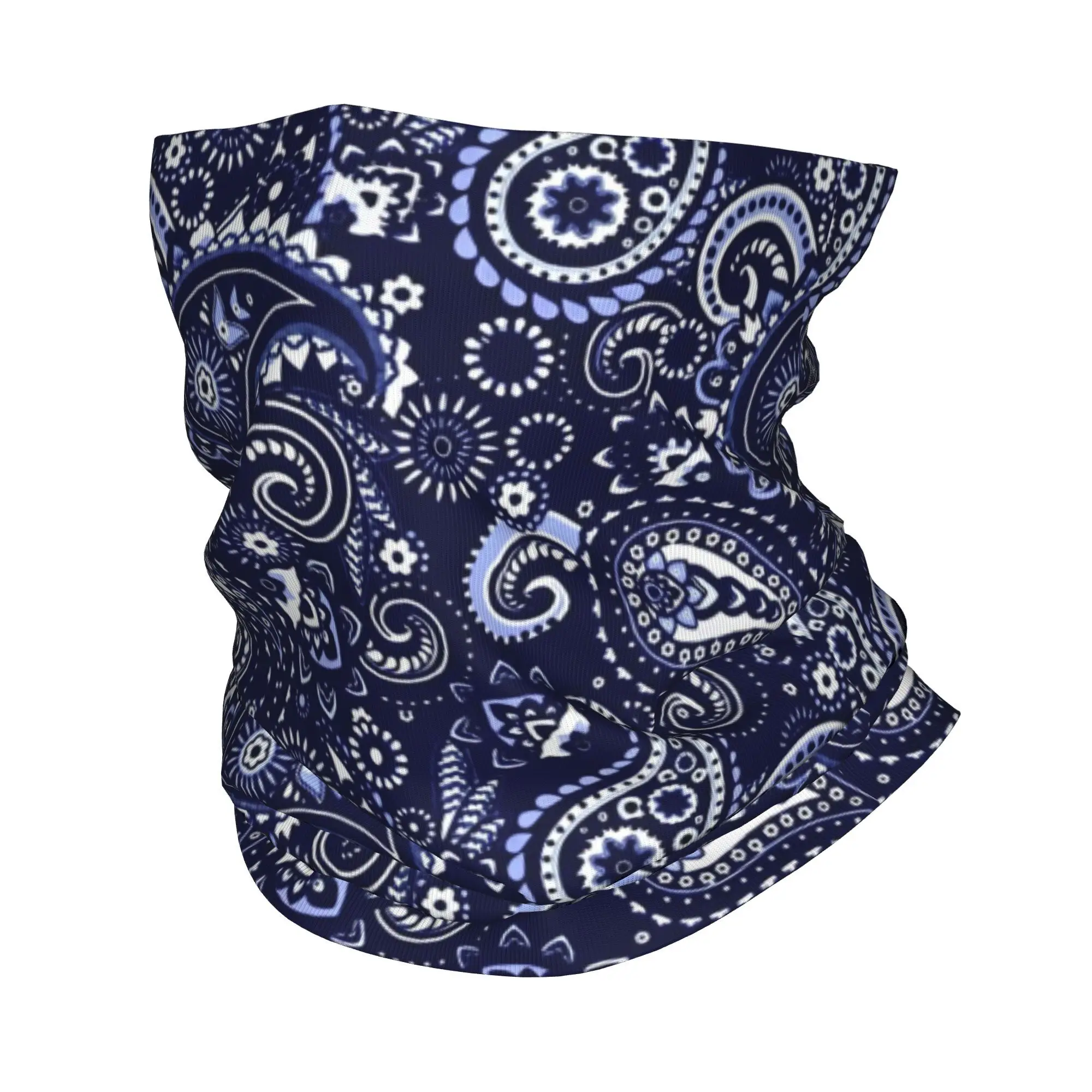 

Colorful Retro Paisley Pattern Bandana Neck Gaiter Windproof Face Scarf Cover Men Women Boho Floral Art Headwear Tube Balaclava