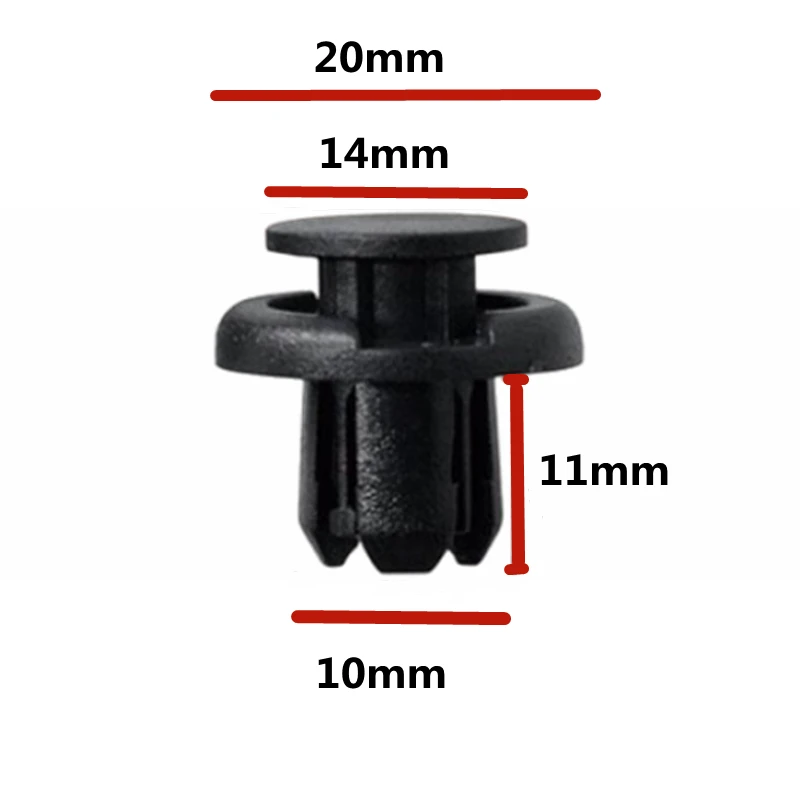 

20Pcs For 10mm Hole 91503-S7A-003 Auto Bumper Fender Push Rivet Retainer Fasteners Plastic Car Fastener Clip B06