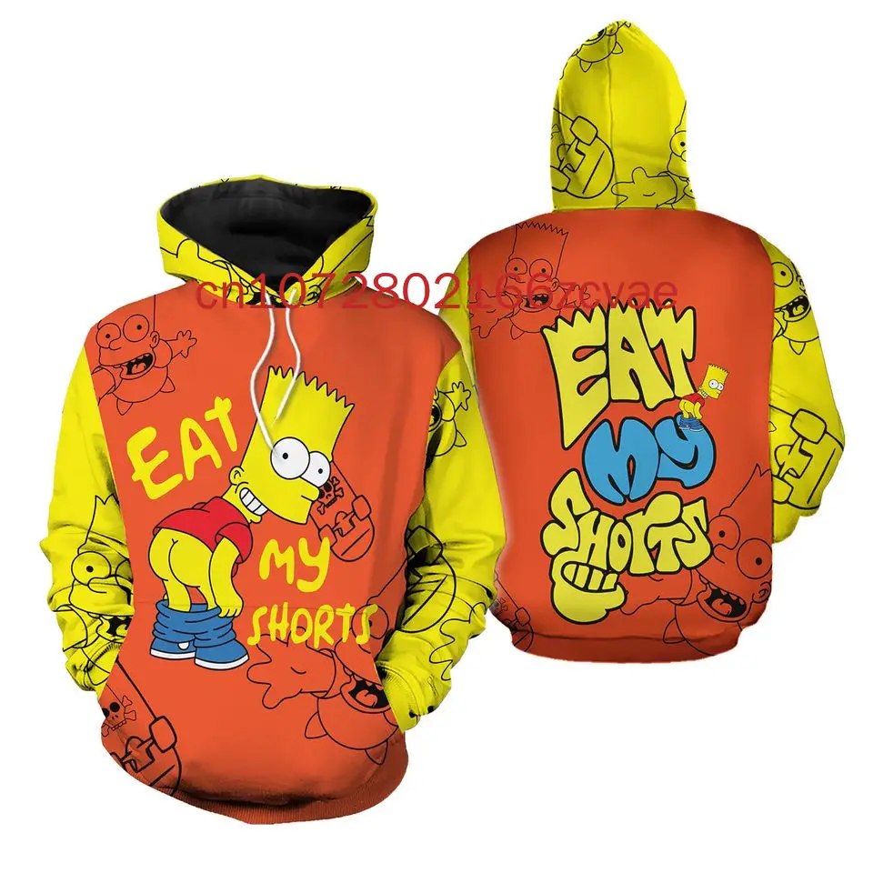 Simpson Character 3D Hoodie 2025 New Spring and Autumn Men's and Women's Children's Hoodie Casual Street Y2K Top