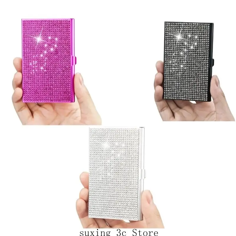 

E8BE RINESTONESSINGSCARD Организаторы карты карты Алюминиевого сплава кошельки кошелек