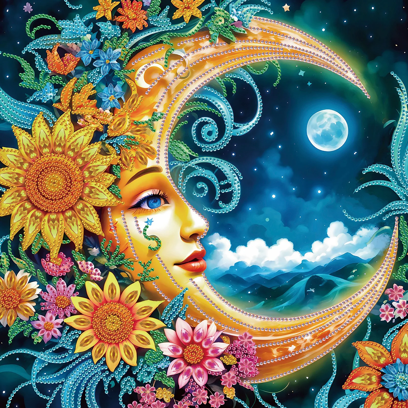 

Наборы алмазной живописи для взрослых, сделай сам, ночь и луна, картины в виде алмазных точек для начинающих и взрослых, подарки для домашнего декора стен