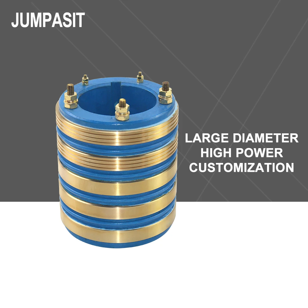 

Jumpasit 5-Ring High Power Collector Ring 40mm 55mm 70mm 90mm Shaft Large Diameter Rotary Conductor for Packaging Machine