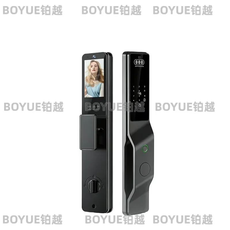 for Smart Aluminum Digital Lock WiFi 3D Facial Recognition Password Camera High Quality Durable Memory Card Support Wood