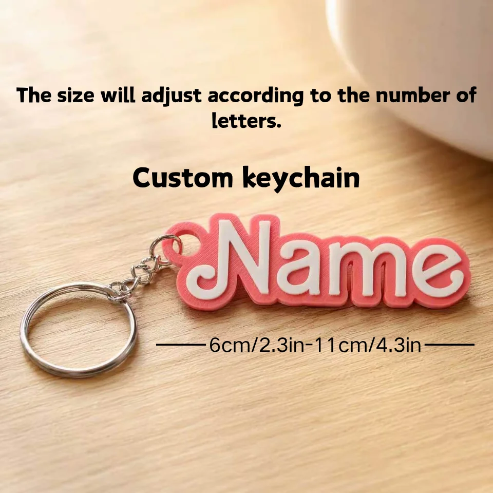 Custom Keychains Engraved Key Ring Personalized Keychains with Names Gifts for Men Women Kids Customized Keychains