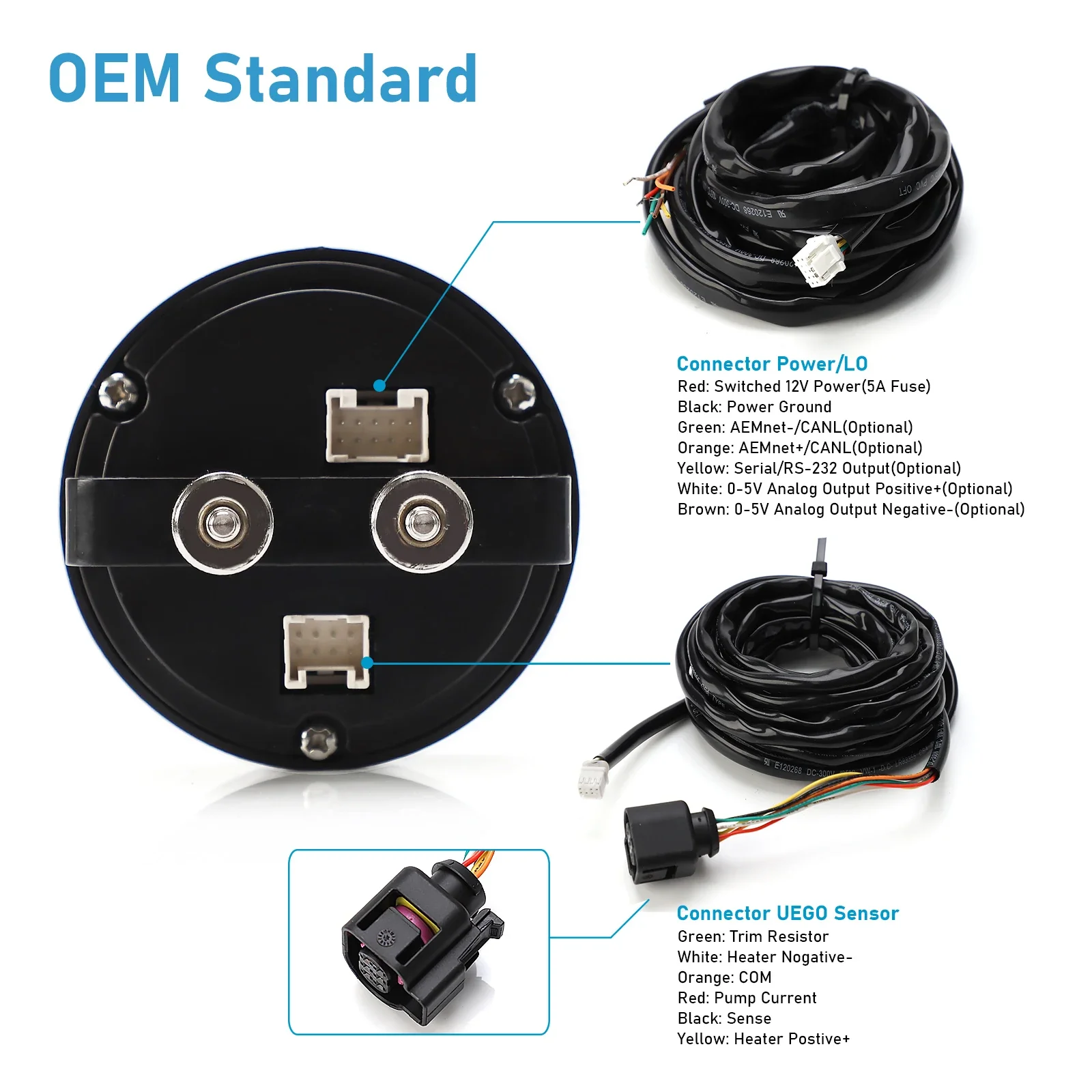 O2 تحكم الهواء نسبة الوقود مجموعة قياس EM 30-0300 X-Series واسعة النطاق UEGO AFR LSU 4.9 0258017025 مجموعة أجهزة الاستشعار لمستشعر الأكسجين في السيارة
