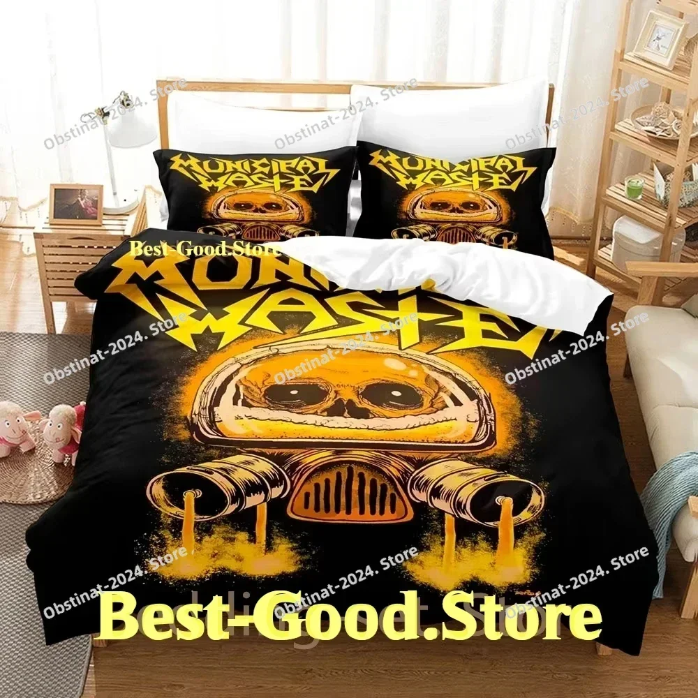2024 Municipal Waste Bedding Set Single Twin Full Queen King Size Bed Set Adult Kid Bedroom Duvetcover Sets Anime Bed Sheet Set