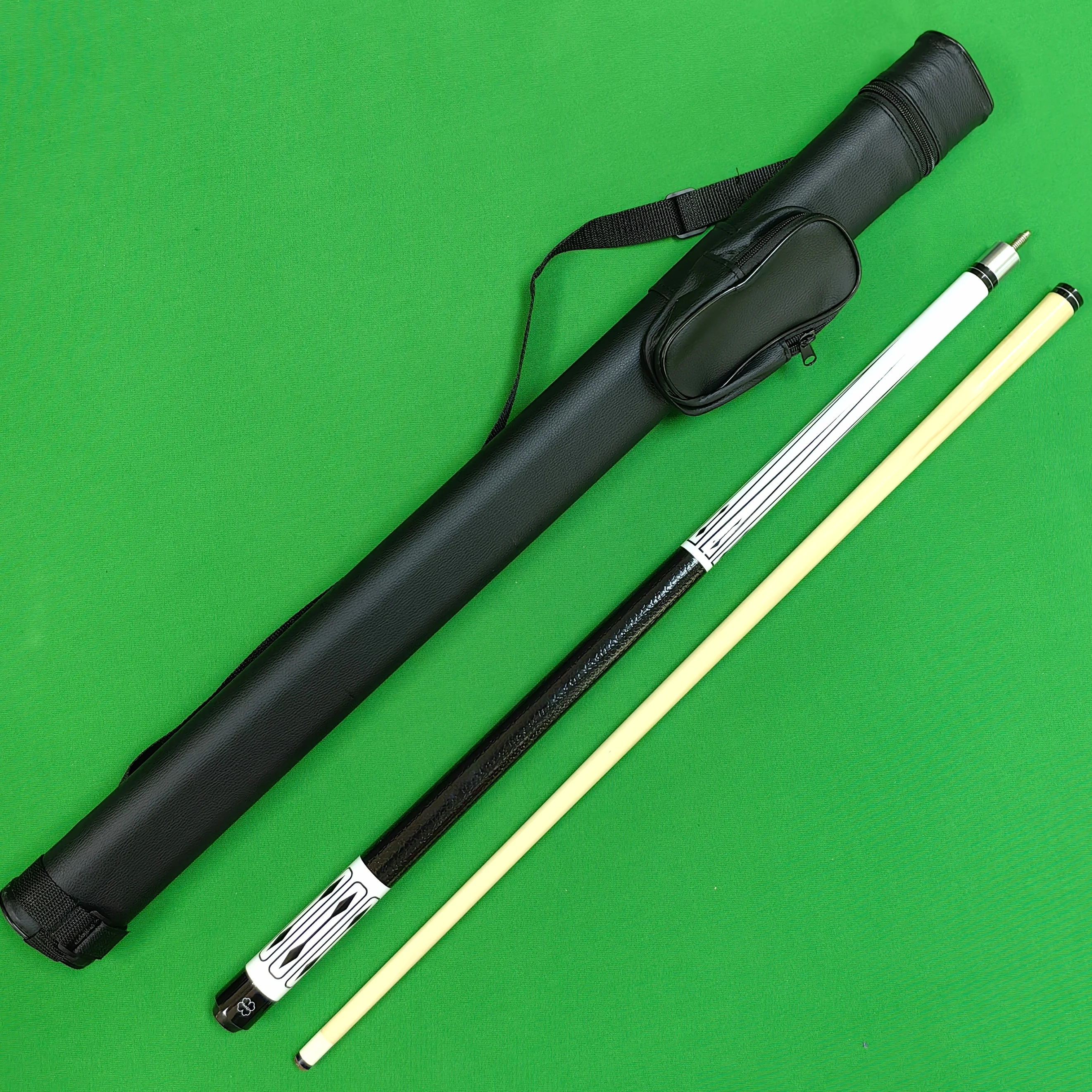 1/2-PC Black Pool Cue Case with Billiard Cue Stick Kit Set Colors Option