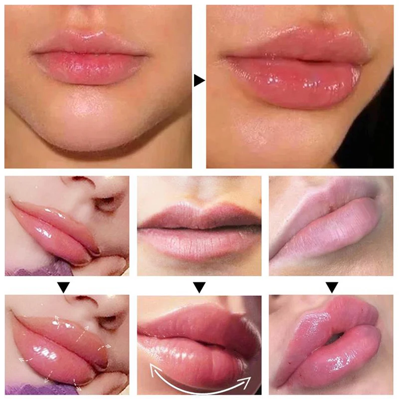 Serum Minyak pemadat Bibir tahan lama, minyak esensial penebal instan, memperbaiki garis halus bibir, meningkatkan elastisitas, pelembap bibir seksi