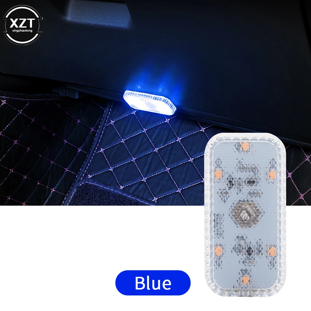 USB Rechargeable Car LED Touch Light Wireless Car Roof Reading Light Auto Mini High Brightness Small Night Light Car Accessories