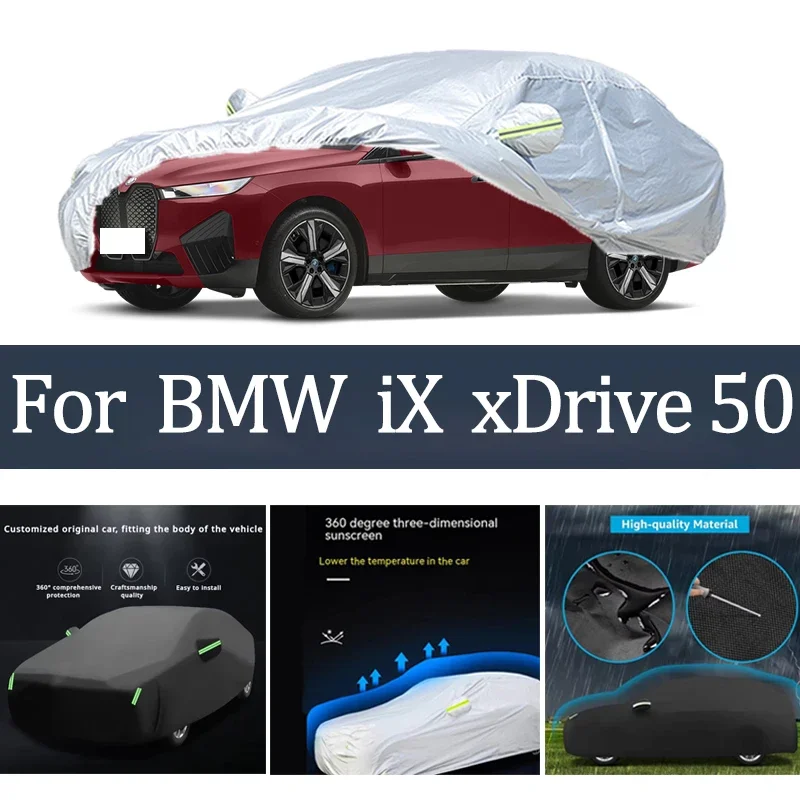 

Для BMW IX XDrive50 автомобильный чехол уличные защитные чехлы снежный солнцезащитный козырек водостойкий пылезащитный внешний УФ автомобильные аксессуары авто