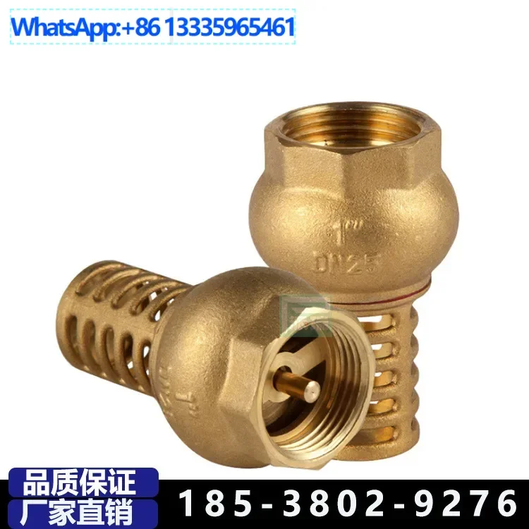

10Pcs copper check valve 4 discrete one-way check valve 6 minutes 1 inch DN15-100 water pump bottom valve All copper bottom valv