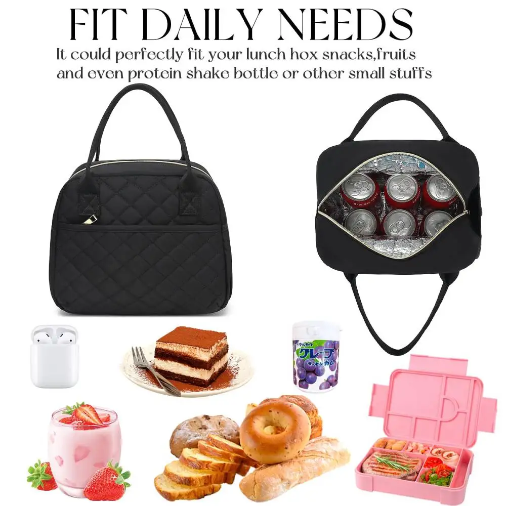 

Portable Insulated Lunch Bag Lunchbox Cooler Thermal Leakproof Reusable Lunch Handheld Bag for Work School Travel Picnic