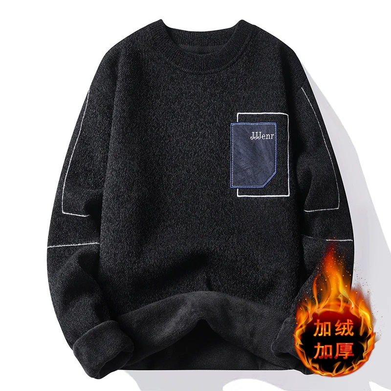 2024 new arrival winter  round neck sweaters men high quality sweater  autumn men's fashion wool Pullover shirt Casual coat