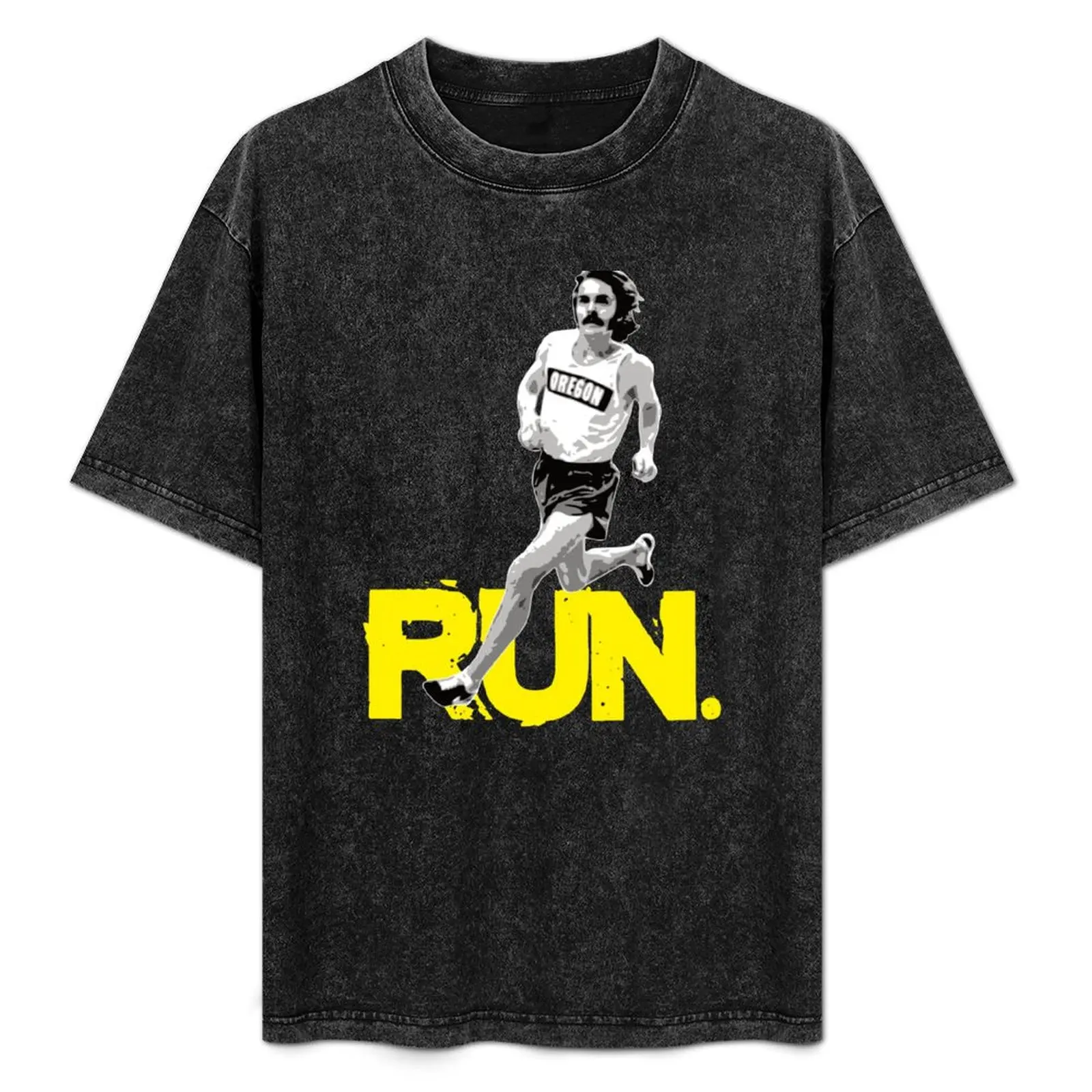 Steve Prefontaine - Run T-Shirt oversized custom shirt heavyweights vintage t shirts black t-shirts for men