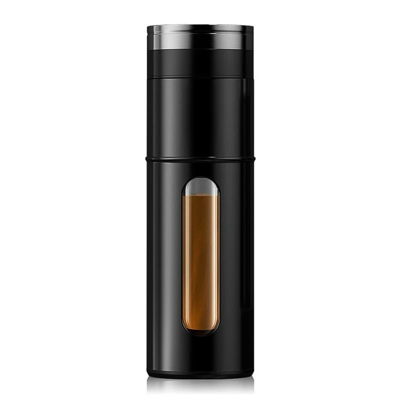 New anti-drop glass explosion-proof one-click open lid car water cup tea separation cup for men to make tea