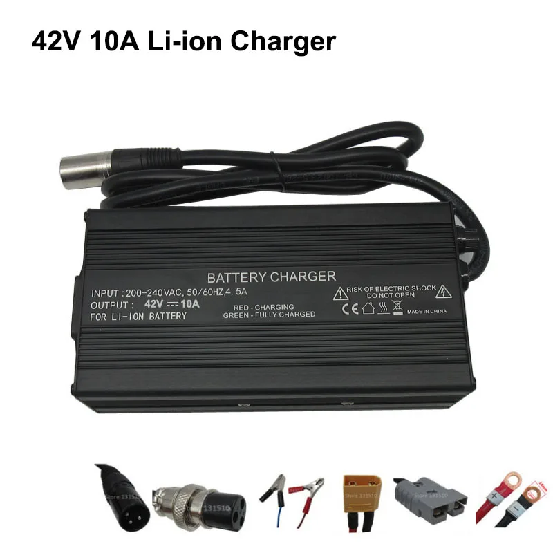 

500W 36V 42V 10A Li-ion Fast Charger 36 Volt 37V 10S 5A Lithium Energy Storage Battery Smart Charger XLRM XT60 XT90 Connector