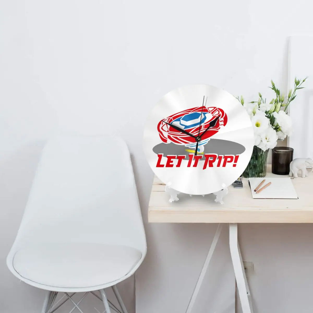 Beyblade Burst Let It Rip Wall Clock Room Decoration Silent Round Clock for Bedroom Living Kitchen Home