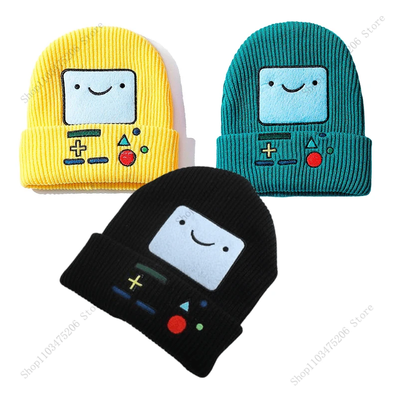 New Cartoon Adventure Time Casual Beanies For Women Men Hip Hop Beanie Hat Lovely Warm Knitted Skull Bonnet Gorros Ski Skullies