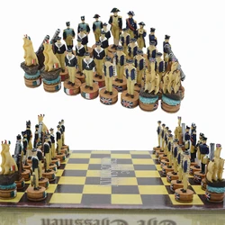 Luxury Chess with 3D Character Design, International Deluxe Chess Set for Chess Lovers and Collectors Puzzle Board Game Card Toy