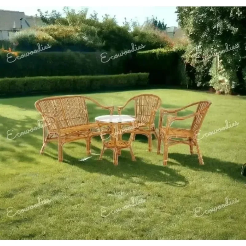 

Modern garden furniture bamboo and rattan sofa cover outdoor courtyard garden living room furniture