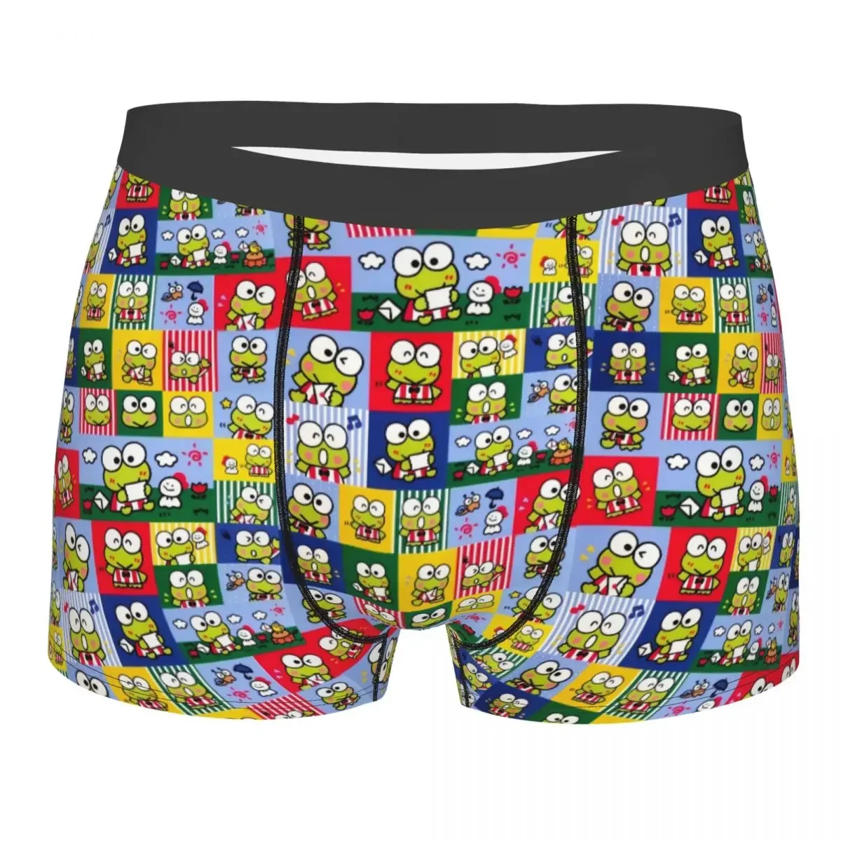 Custom Male Funny Cartoon Kero Kero Keroppi Sanrio Anime Underwear Boxer Briefs Breathable Shorts Panties Underpants