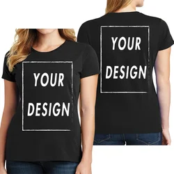 Custom T Shirt for Men And Women Design Your Own Logo Text Photo Front Back Free Both Side EU Size Cotton Personalized T-shirt