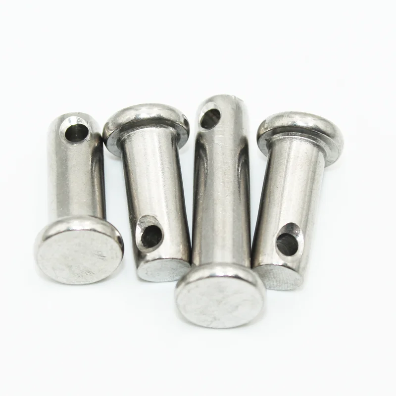 M3 M4 M5 M6 M8 M10 304Stainless Steel 304 Shaft Flat Head Pins with Hole Positioning Cylindrical Clevis Bolt328