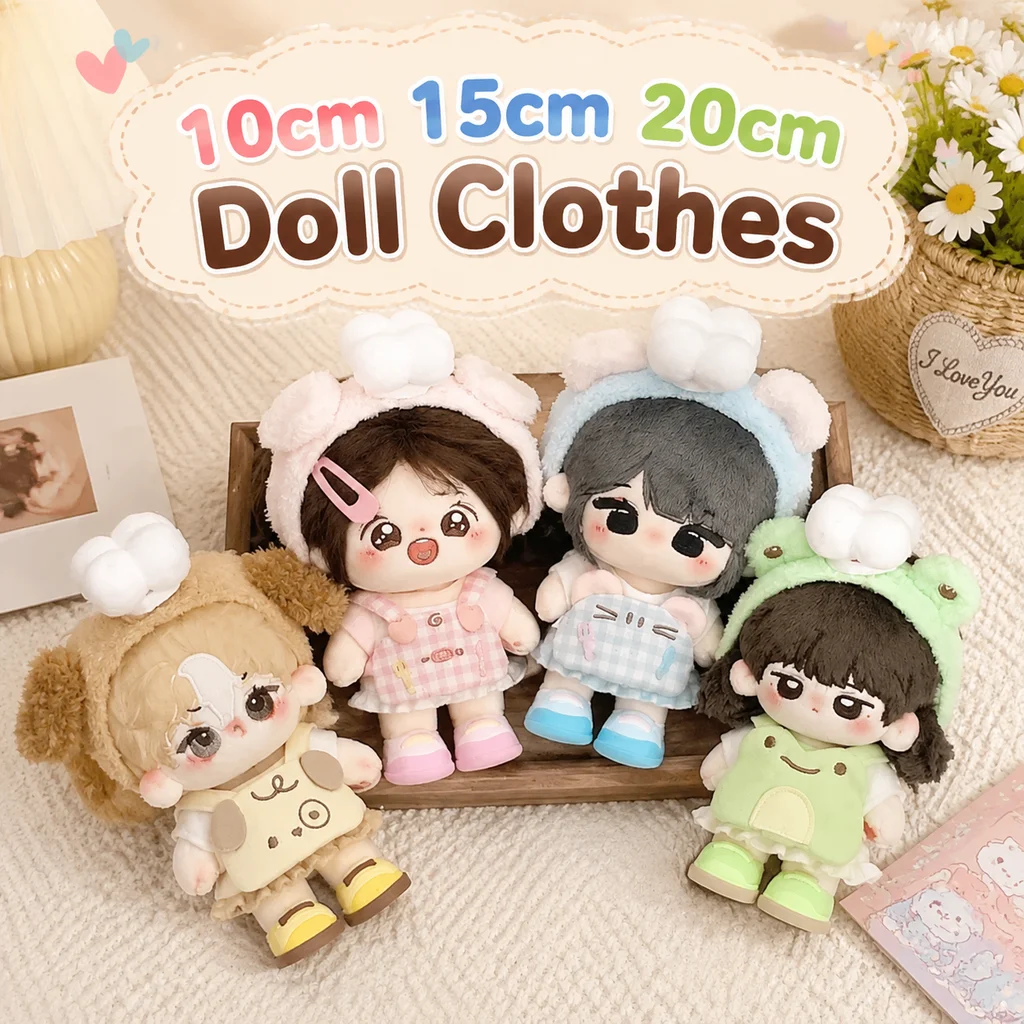 10cm 15cm 20cm Cotton Doll Clothes Cute Chef Series Clothing Set Cute Animal Patterned Apron No Attribute Clothing