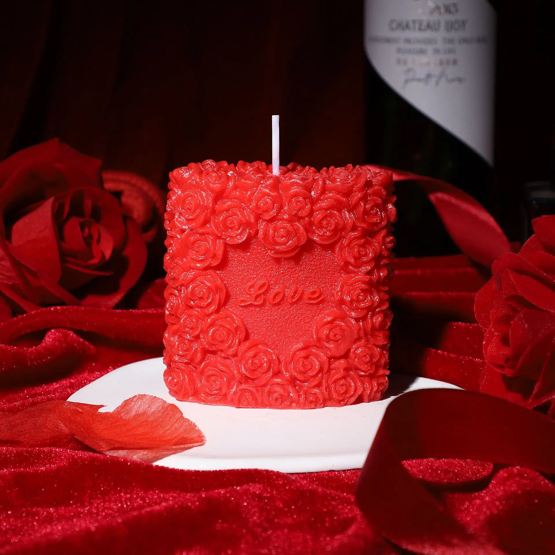 Flower Sm Low-temperature Candle, 48 Degrees Soy Wax Anti-scald Drop Candle, Rose Scented Candle