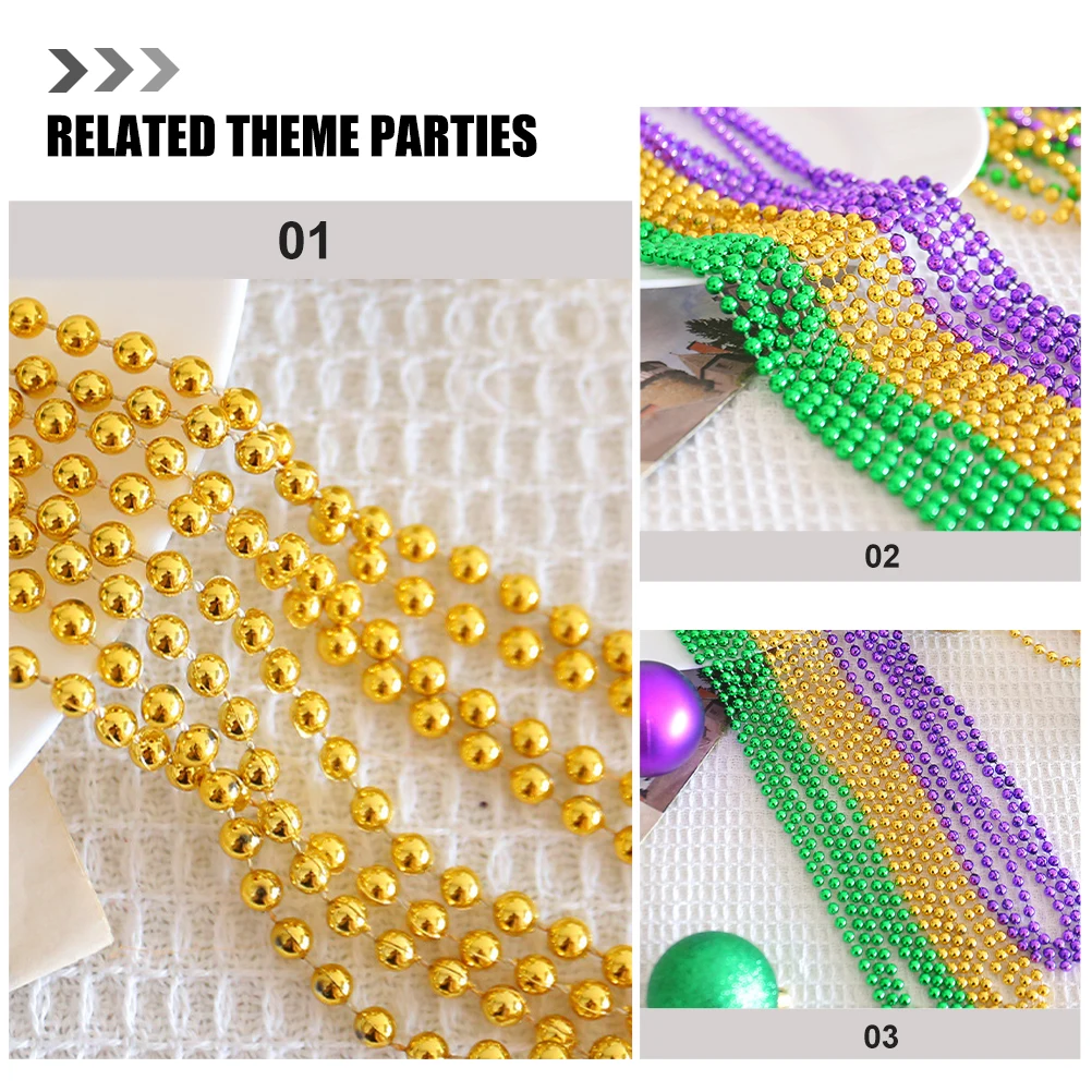 

10 Pcs Plastic Bead Chain Necklace Colorful Party Favors Jewelry Carnival for Events