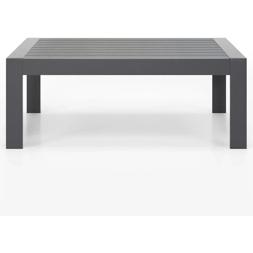 

Aluminum Outdoor Coffee Table, All-Weather Rectangle Metal Patio Coffee Table Furniture for Balcony, Garden, Indoor or Outdoor