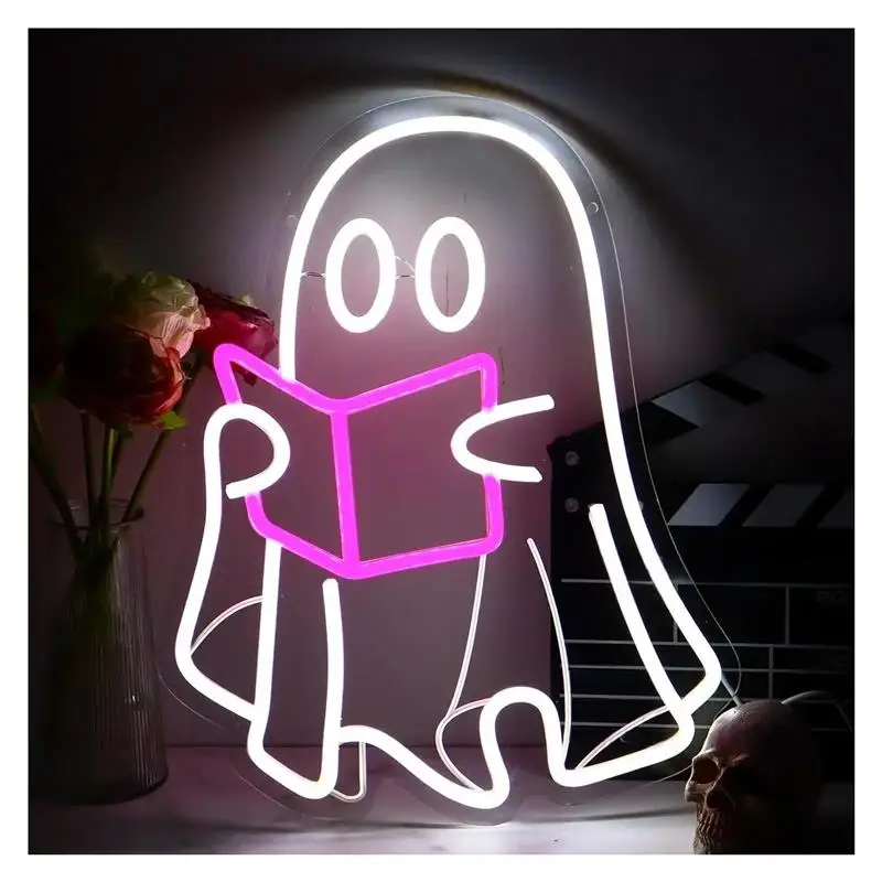 reading-ghost-neon-sign-usb-powered-decor-for-study-room-book-store-40cm-157in×32cm-126in
