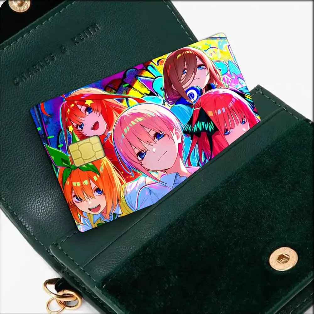 The Quintessential Quintuplets   Waterproof Film Skin Cover Credit Card Stickers Debit Front Bank Bus Pass