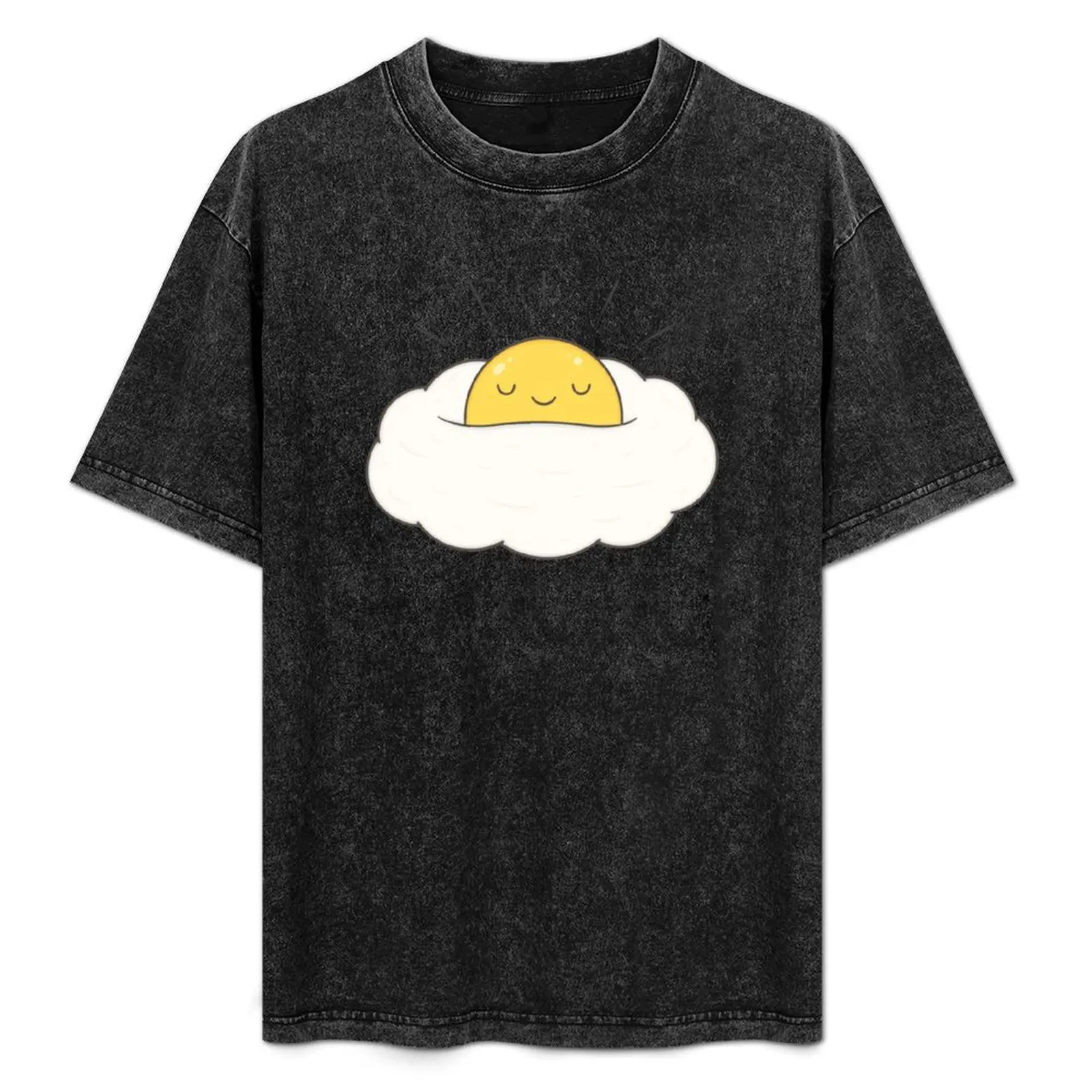 

Sunshine for breakfast / Egg cloud T-Shirt Basic Solid Color Casual Tee Shirt