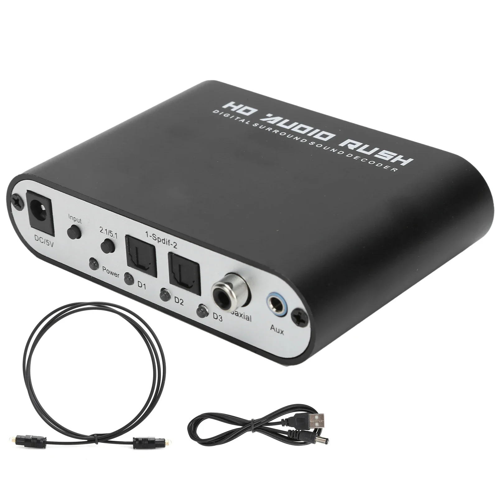 DTS/AC3 Audio Decoder Digital Audio Converter Audio to Analog Fiber Optic Conversion