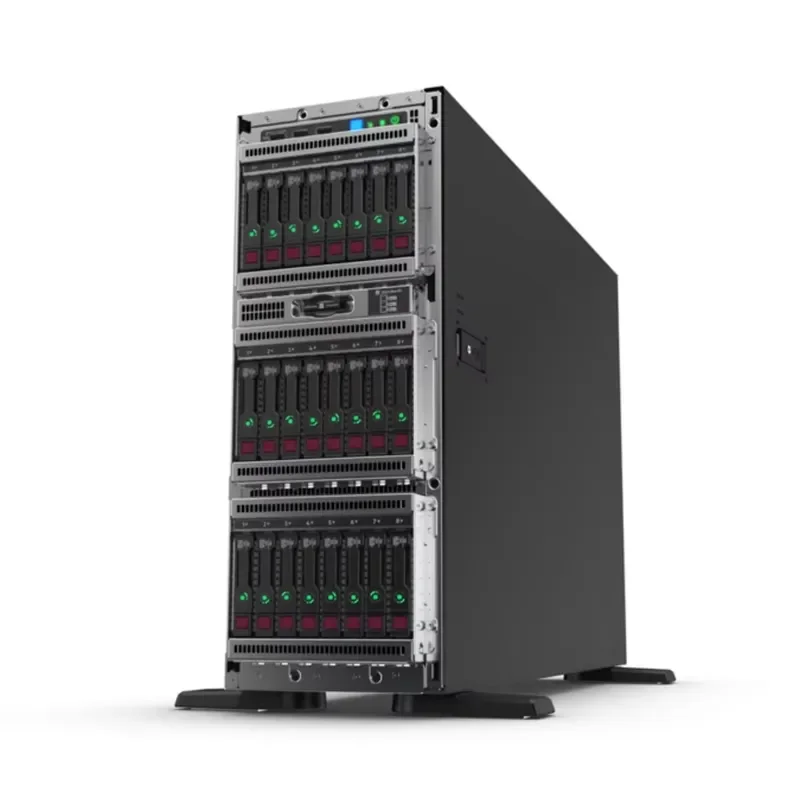 BOLRZO HPE ProLiant ML350 Gen10 tower server with four GPU cards, dual-processor AI deployment server for DeepSeek hosts