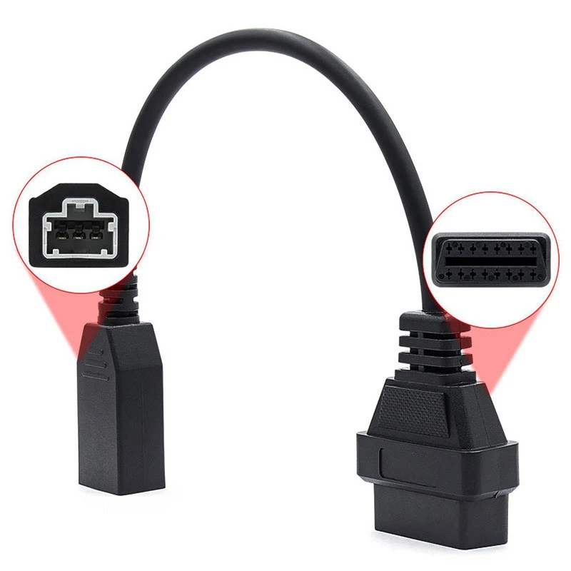 5X OBD2 Cable For Honda 3Pin OBD1 Adapter OBD2 OBDII For Honda 3 Pin To 16 Pin Connector Compatible Diagnostic Tool