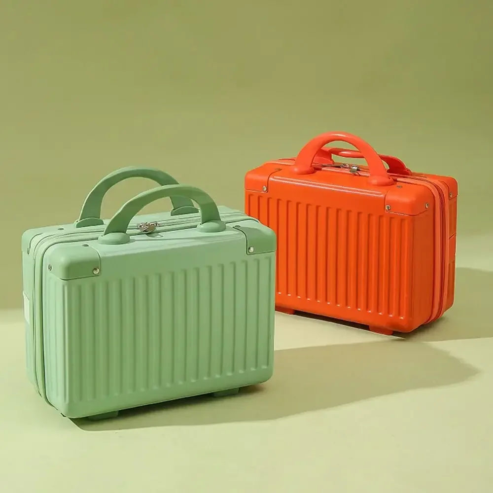 Retro Mini Travel กระเป๋าเดินทางกล่องเครื่องสําอางกระเป๋าเดินทางขนาดเล็กน้ําหนักเบารหัสผ่าน Boarding DN8-V