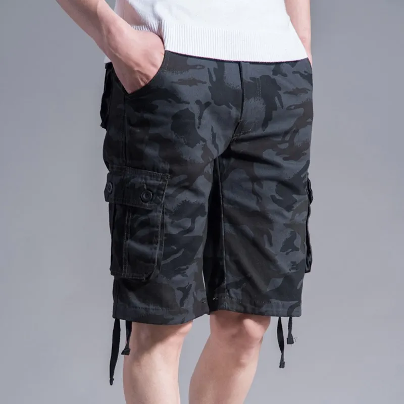 

Summer Men's Casual Loose Camouflage orts Straight Five-Quarter Workwear Beach Faion plus Size Cotton Ci Sle