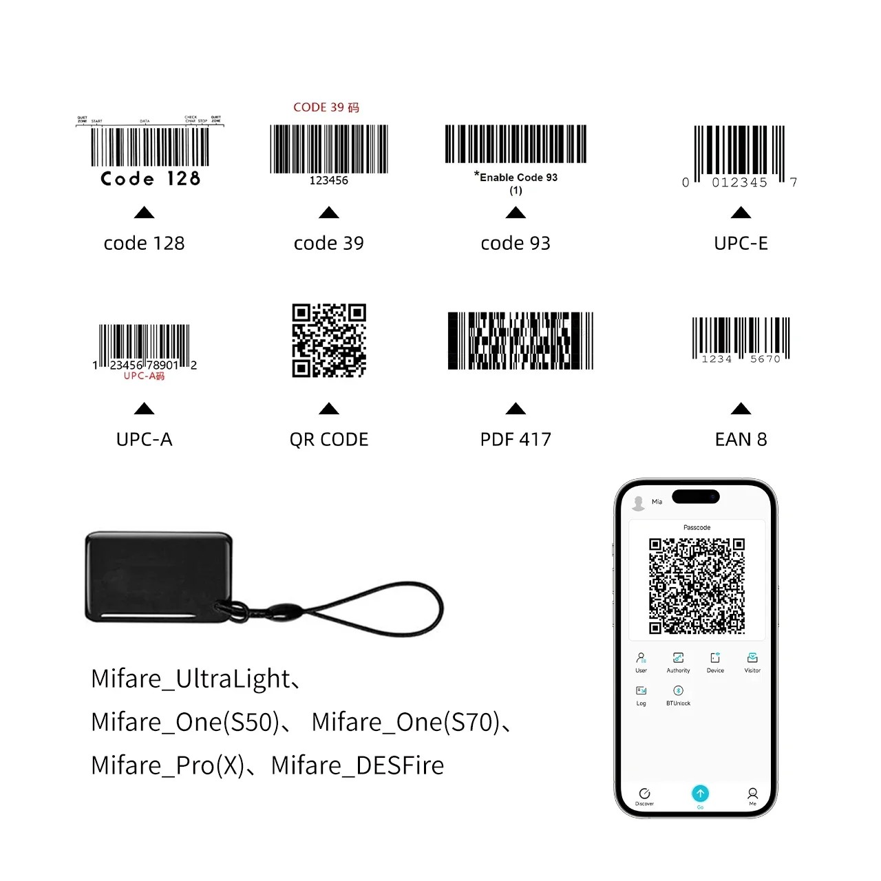 JL7066 QR Code Embedded Scanner Automatic Sensing Scanning Automatic Cloud Software for Office Door Entry Systems