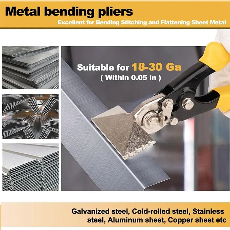 【RECOMENDAR】 Costadora manual para chapa metálica de 3 polegadas, dobrador de mandíbula reta para HVAC, metalurgia e projetos DIY