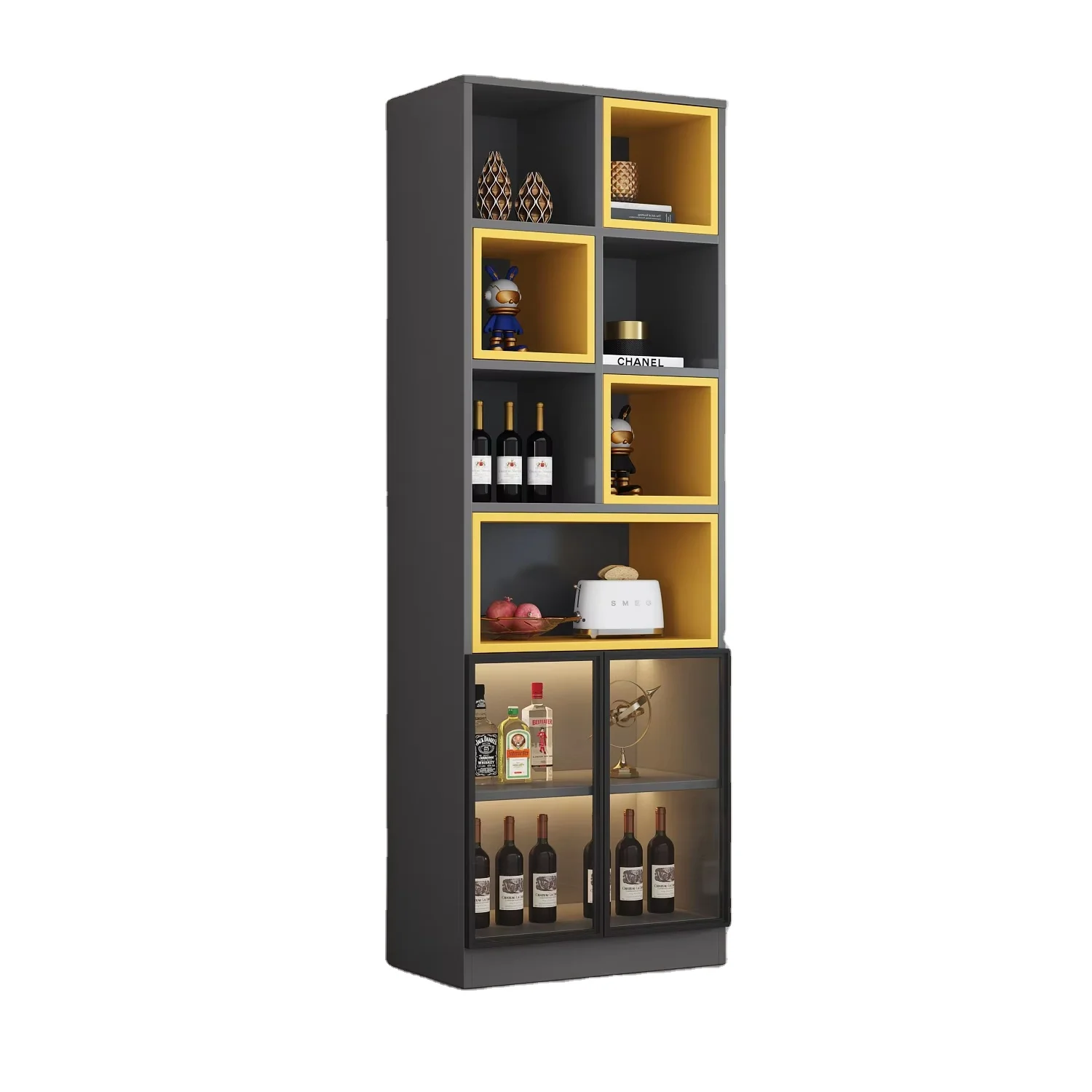 

Стиль дизайна, современная деревянная мебель для гостиной, минималистичный винный шкаф со стеклянной дверью для домашнего использования