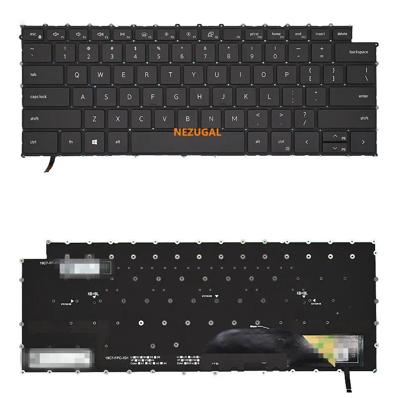 US Backlit Keyboard Replacement For Dell XPS15 9500 Precision 5550 5750 Laptop Keyboard XPS17 9700