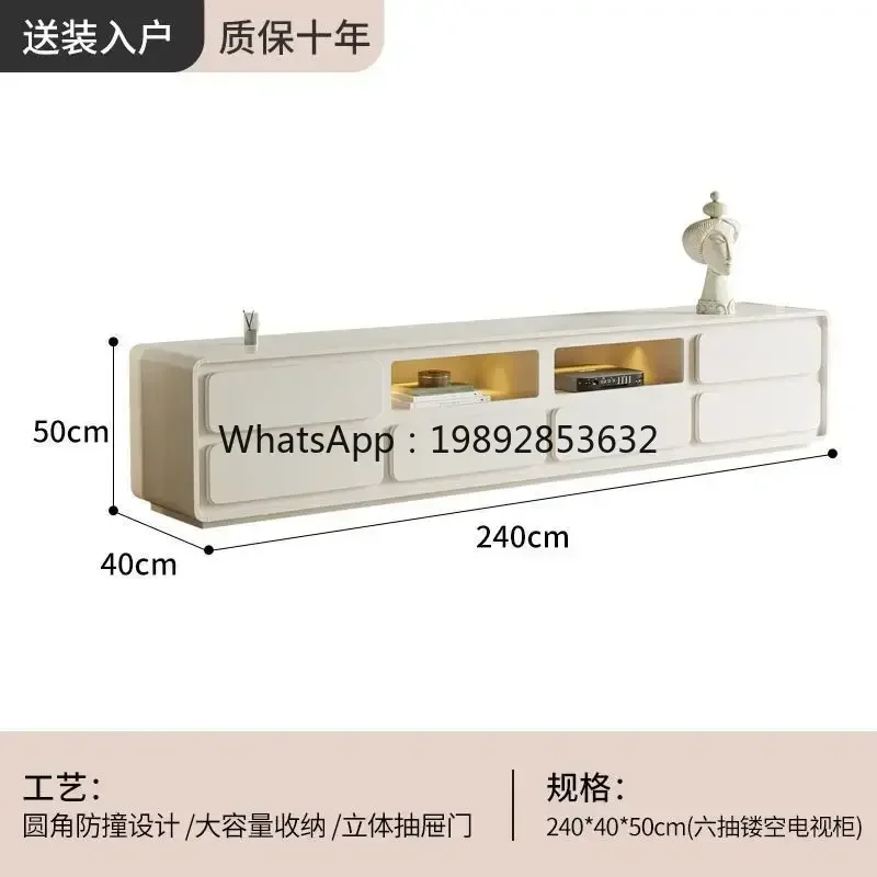 

H3-20 French Style Tall Floor TV Cabinet Simple Modern Coffee Table Set for Living Room Home Use Small Apartment