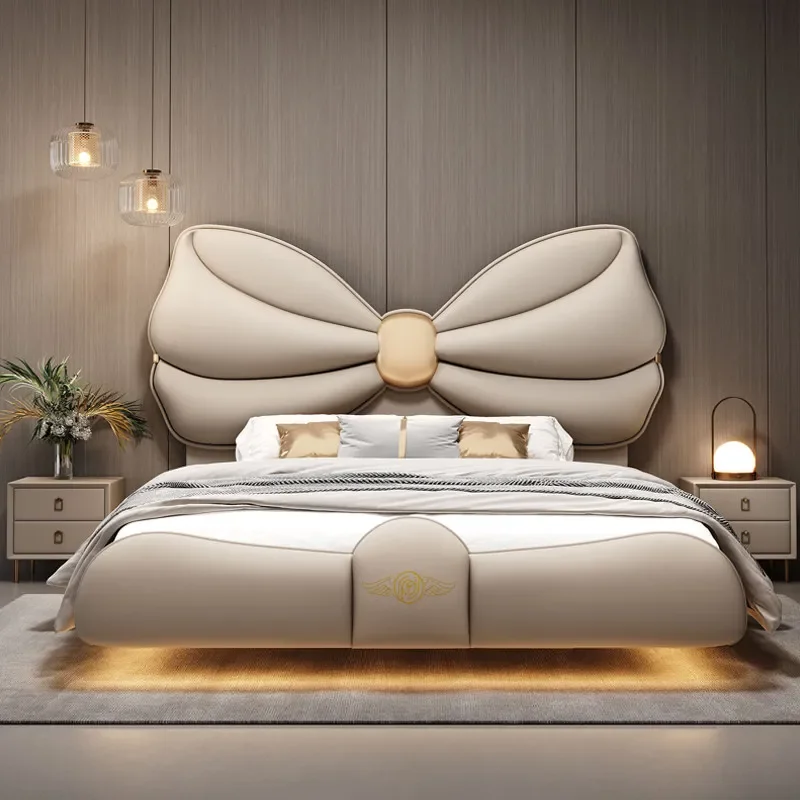 Luxury Girls Bed Bedroom Children Simple Single Full European Sleeping Bed Princess Double Letto Matrimoniale Unique Furniture